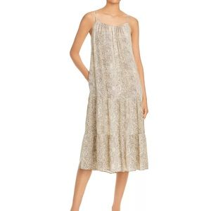 Rails Adora Women’s Midi Dress size M 100%Rayon color cream snake skin